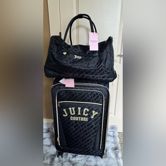 Juicy Couture Handbags - Juicy Couture Black Travel Bags Set
